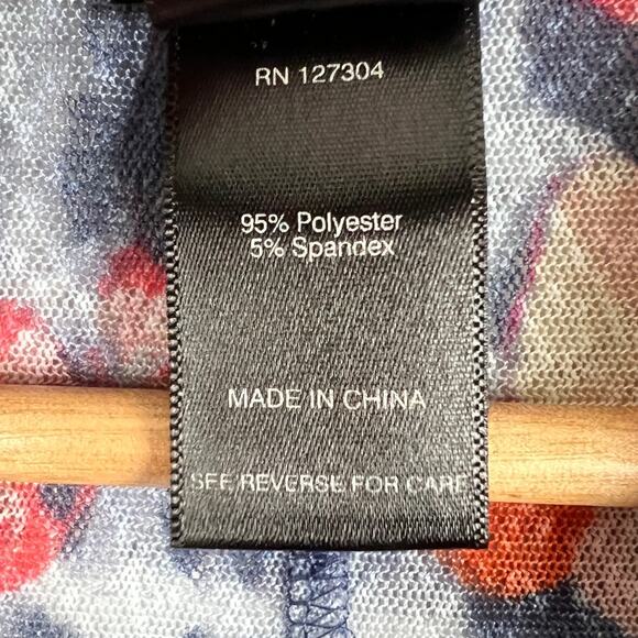 Ali Miles‎ Women’s M Multicolor Floral Tie Dye Open Drape Cardigan Boho Art Top - Picture 6 of 11